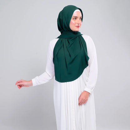 Instant Tag n' Go Shawl | Chiffon Silk in Emerald Green