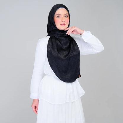Instant Tag n' Go Shawl | Textured Silk in Black