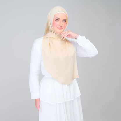 Instant Tag n' Go Shawl | Textured Silk in Buttermilk