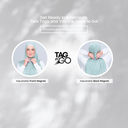Instant Tag n' Go Butterfly | Textured Satin in Mint Green