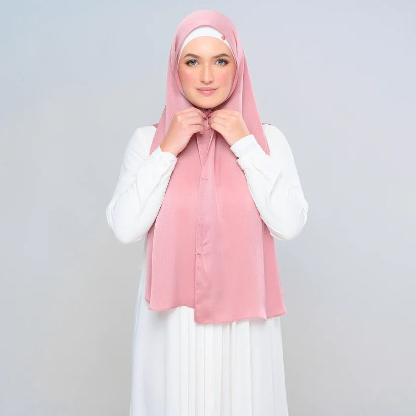 Tag & Go Textured Satin | Bawal Butterfly in Dusty Pink