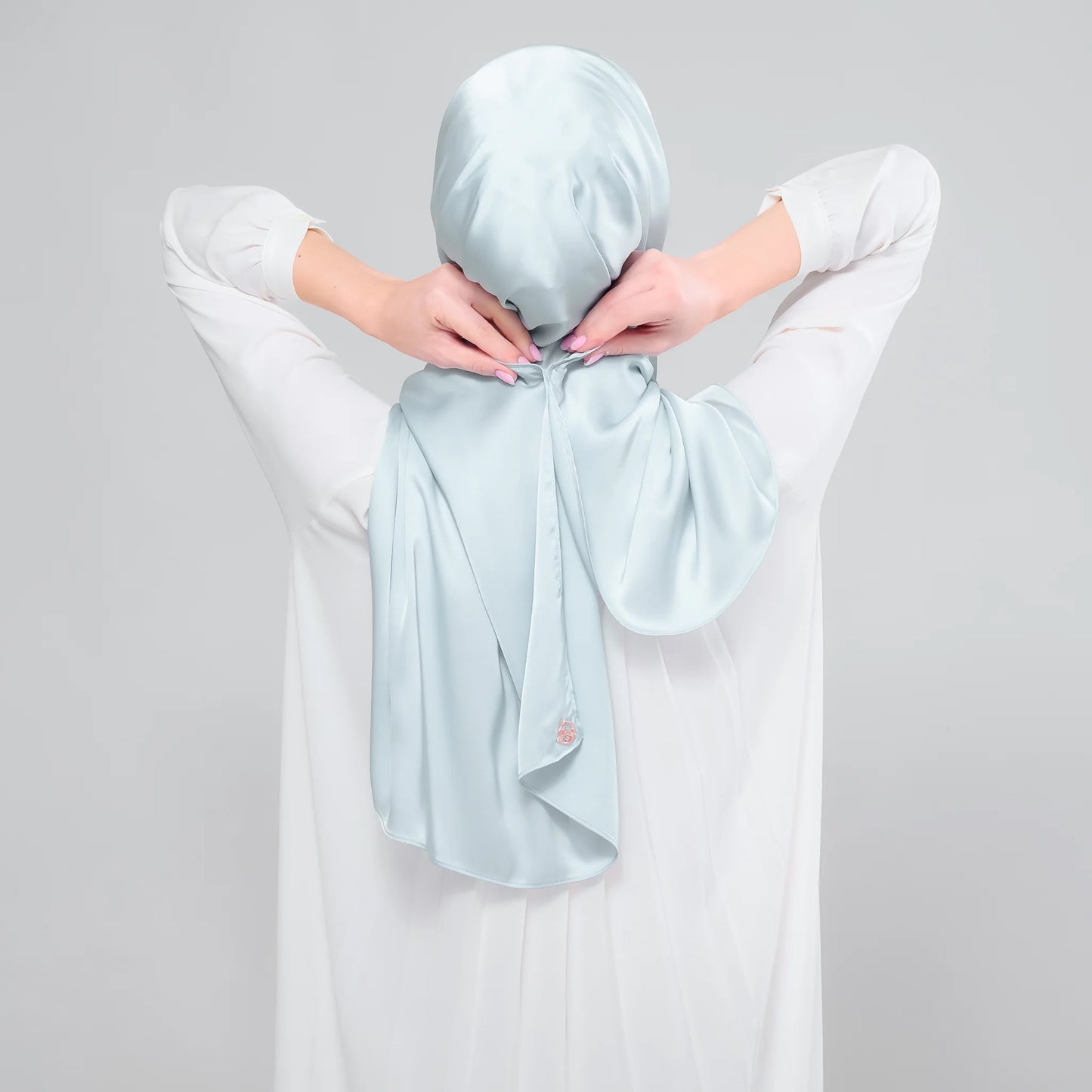 Instant Tag n' Go Shawl | Satin Silk in Caribbean Mint