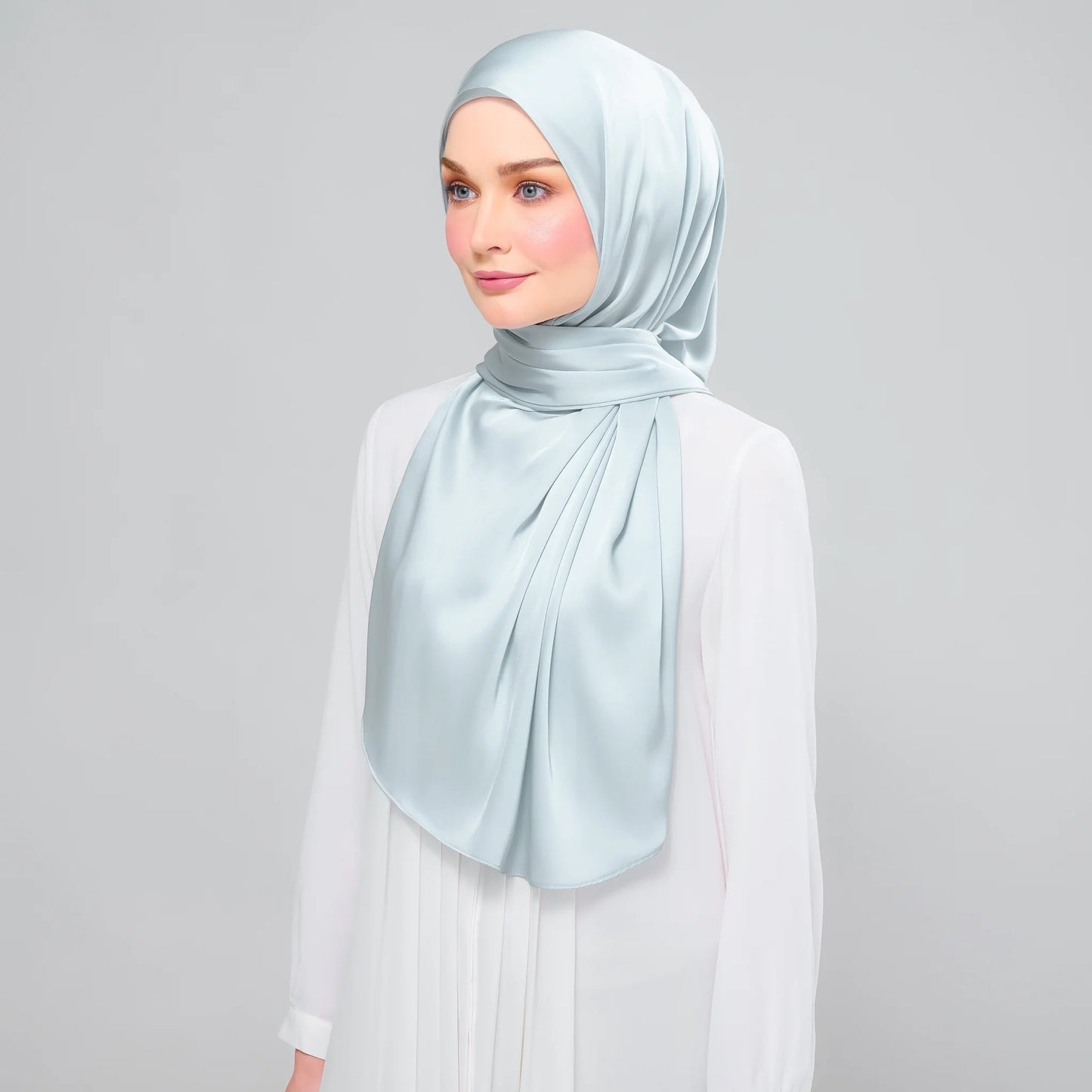 Instant Tag n' Go Shawl | Satin Silk in Caribbean Mint