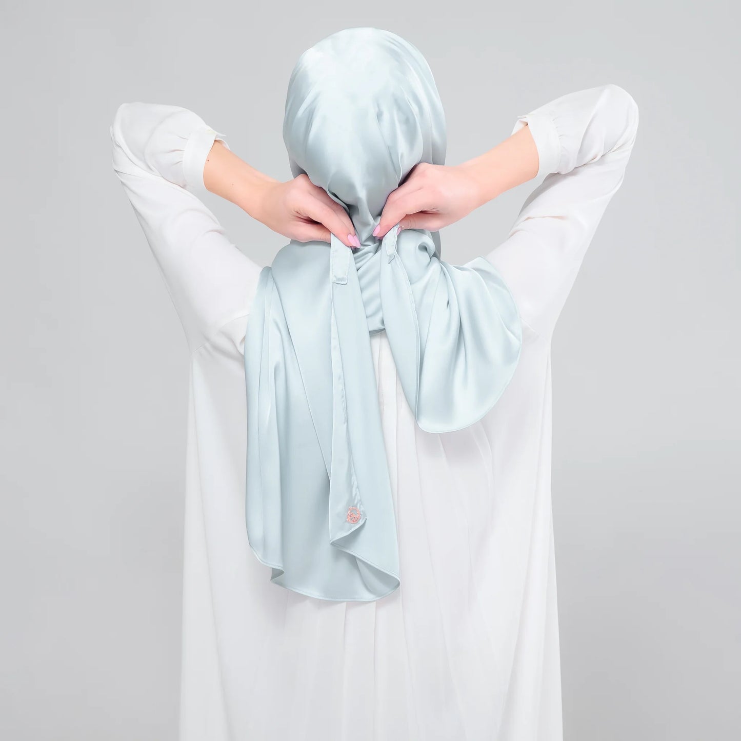 Instant Tag n' Go Shawl | Satin Silk in Caribbean Mint