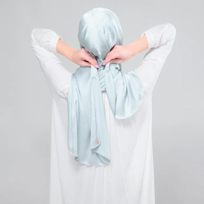 Instant Tag n' Go Shawl | Satin Silk in Caribbean Mint