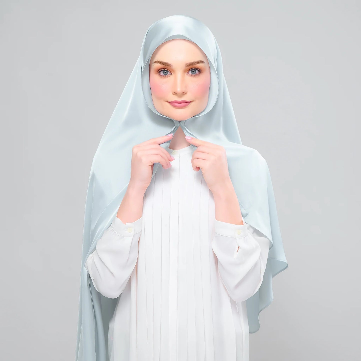 Instant Tag n' Go Shawl | Satin Silk in Caribbean Mint