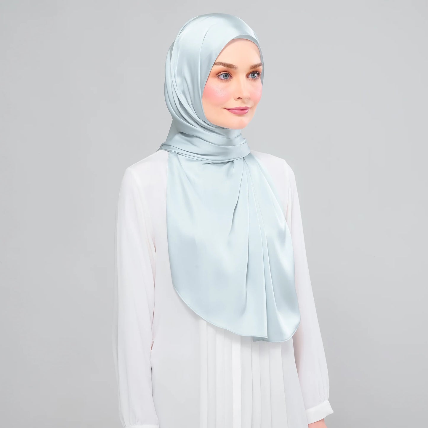 Instant Tag n' Go Shawl | Satin Silk in Caribbean Mint