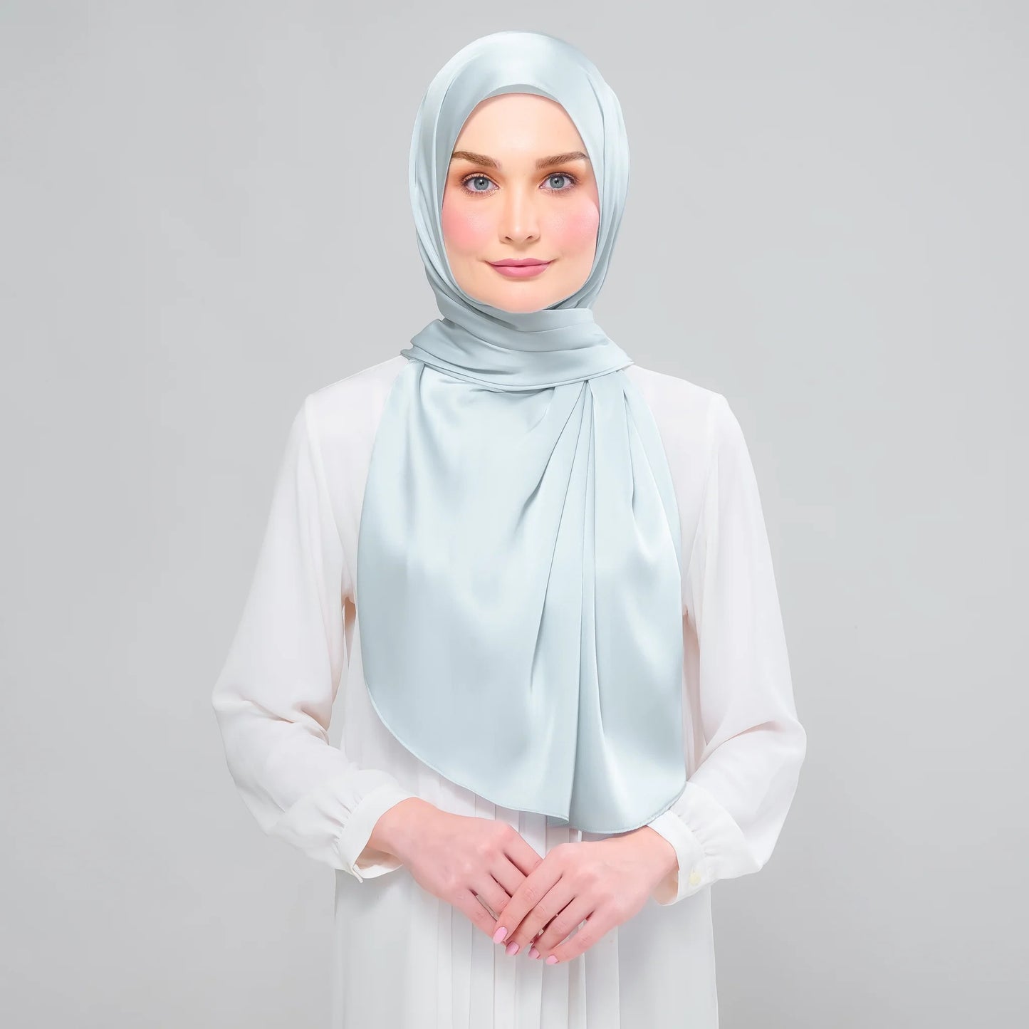 Instant Tag n' Go Shawl | Satin Silk in Caribbean Mint