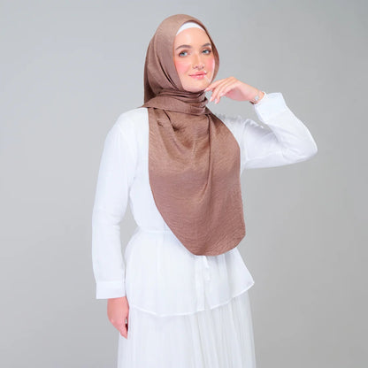 Instant Tag n' Go Shawl | Textured Silk in Mocha