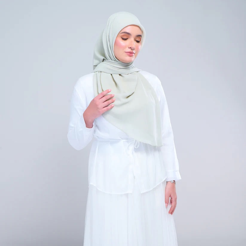 Instant Square Tag n' Go | Cotton Voile in Light Sage