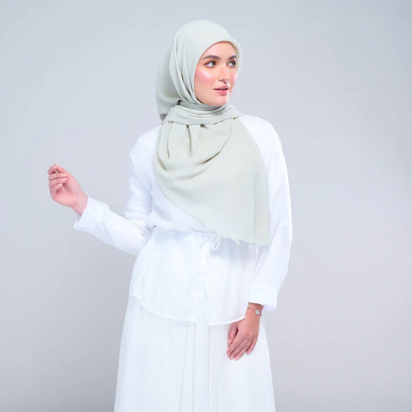 Instant Square Tag n' Go | Cotton Voile in Light Sage