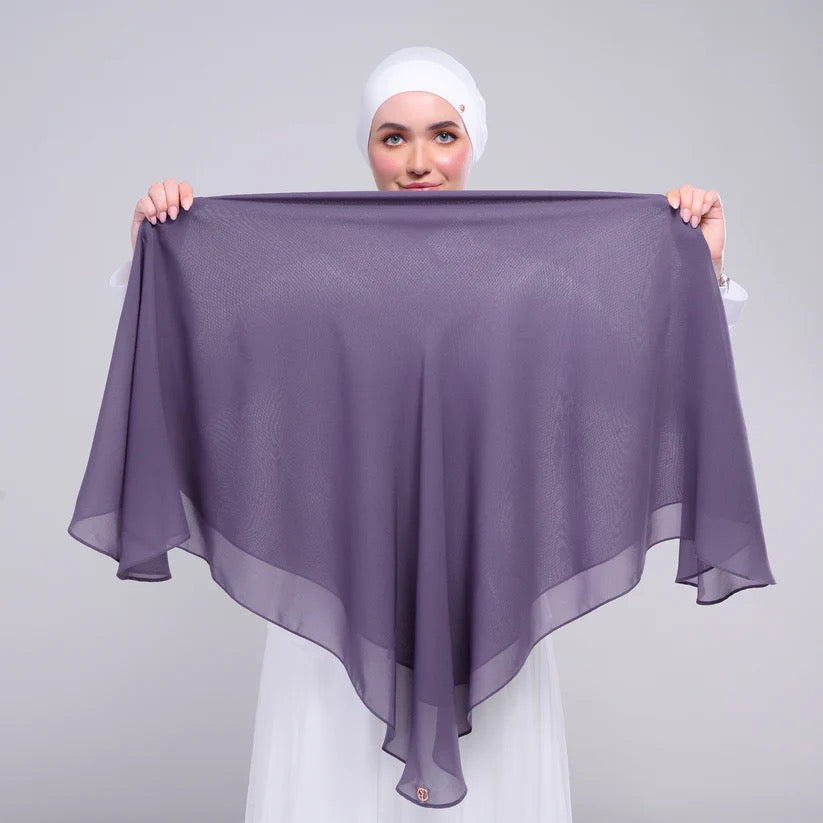 Instant Square Tag n' Go | Cotton Voile in Deep Heather