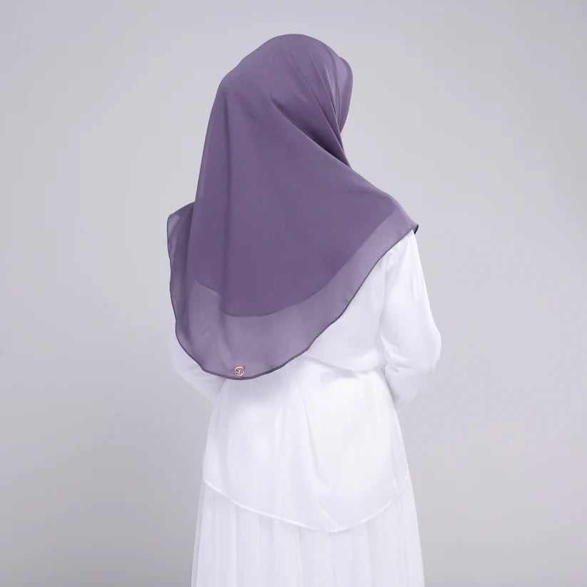 Instant Square Tag n' Go | Cotton Voile in Deep Heather