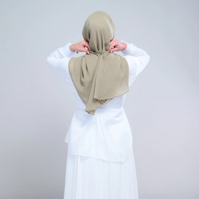 Instant Square Tag n' Go | Cotton Voile in Matcha Taupe
