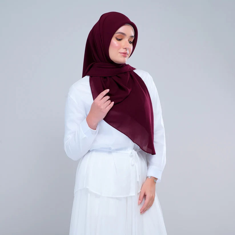 Instant Square Tag n' Go | Cotton Voile in Crimson