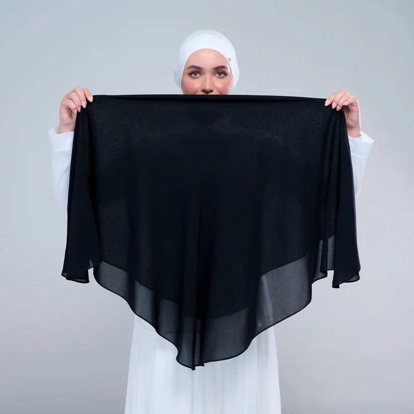 Instant Square Tag n' Go | Cotton Voile in Onyx Black