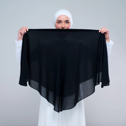 Instant Square Tag n' Go | Cotton Voile in Onyx Black