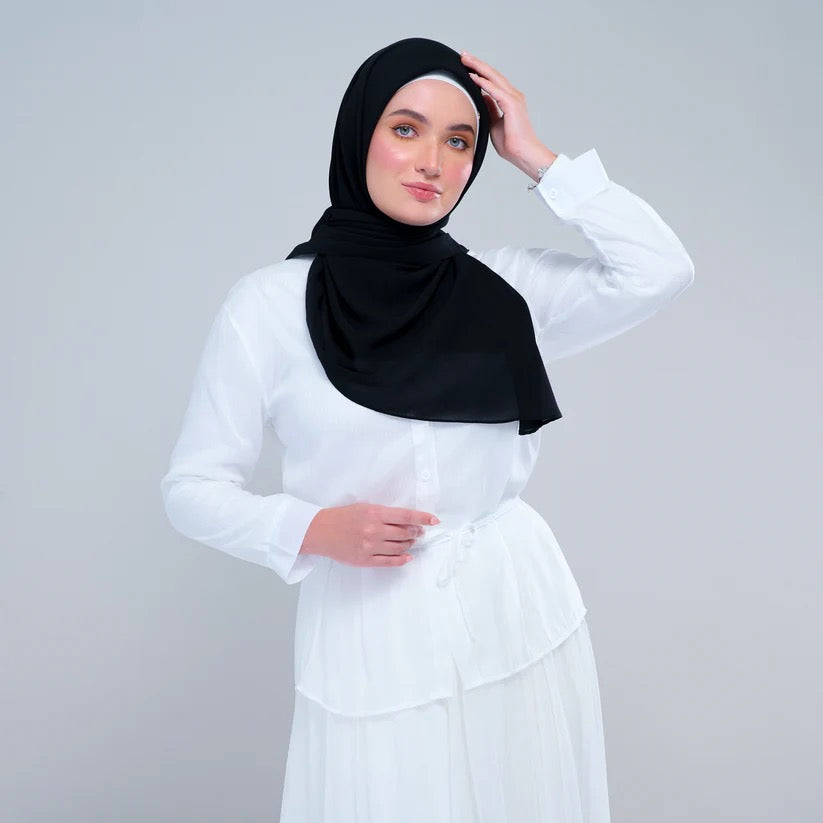 Instant Square Tag n' Go | Cotton Voile in Onyx Black