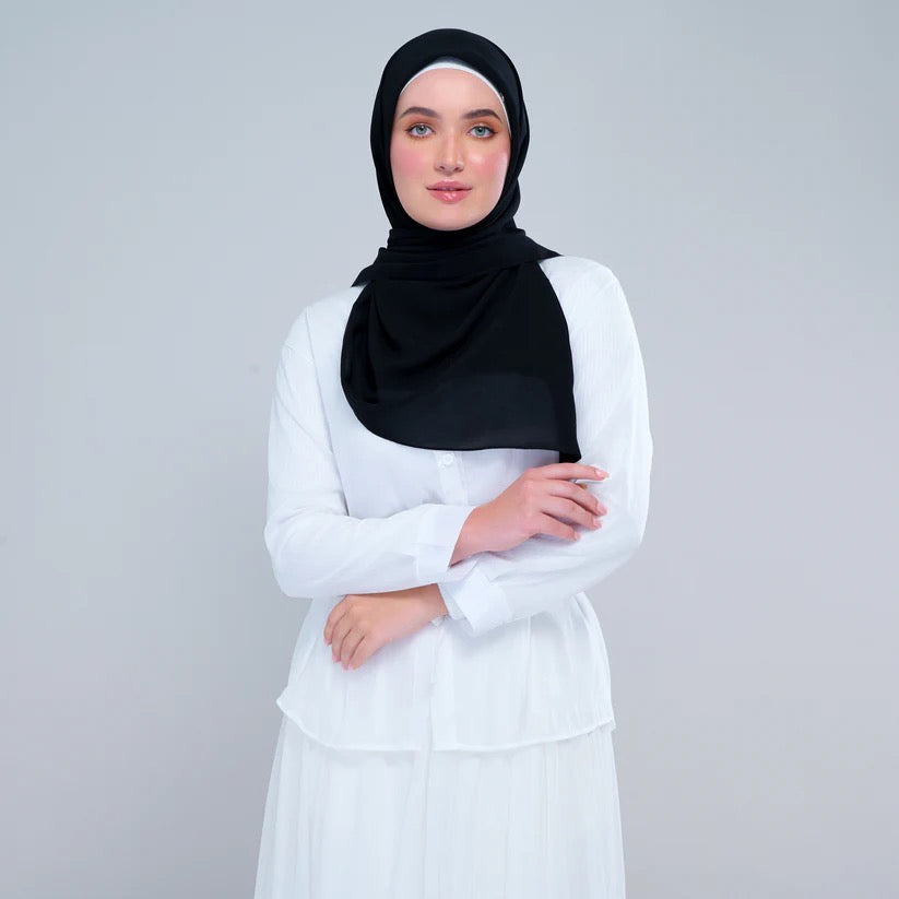 Instant Square Tag n' Go | Cotton Voile in Onyx Black