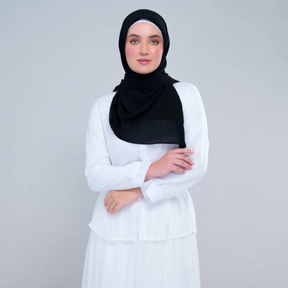 Instant Square Tag n' Go | Cotton Voile in Onyx Black