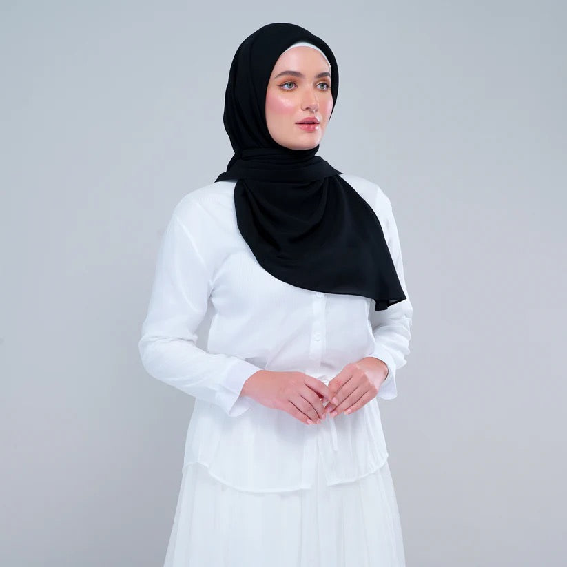 Instant Square Tag n' Go | Cotton Voile in Onyx Black