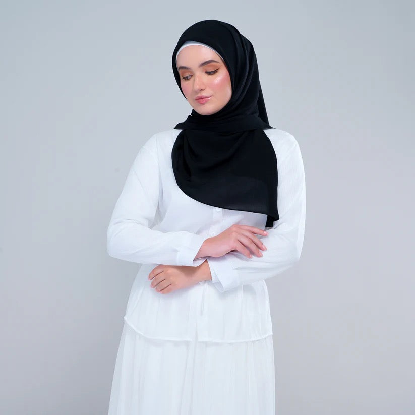Instant Square Tag n' Go | Cotton Voile in Onyx Black