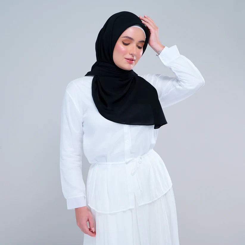 Instant Square Tag n' Go | Cotton Voile in Onyx Black