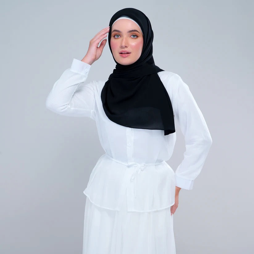 Instant Square Tag n' Go | Cotton Voile in Onyx Black