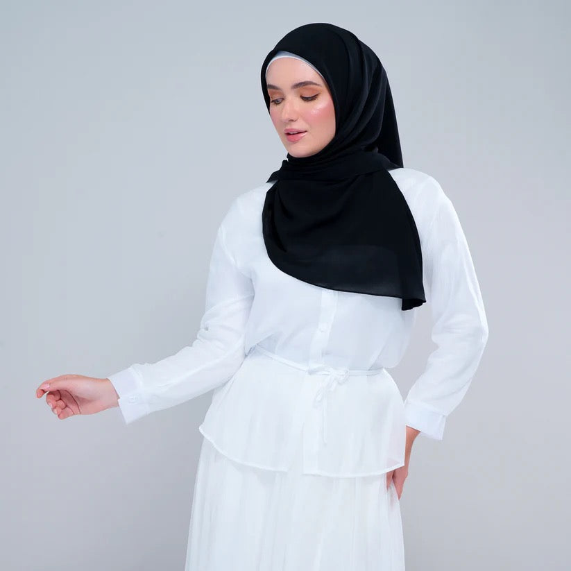 Instant Square Tag n' Go | Cotton Voile in Onyx Black