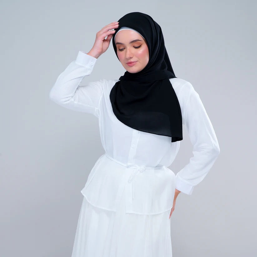 Instant Square Tag n' Go | Cotton Voile in Onyx Black
