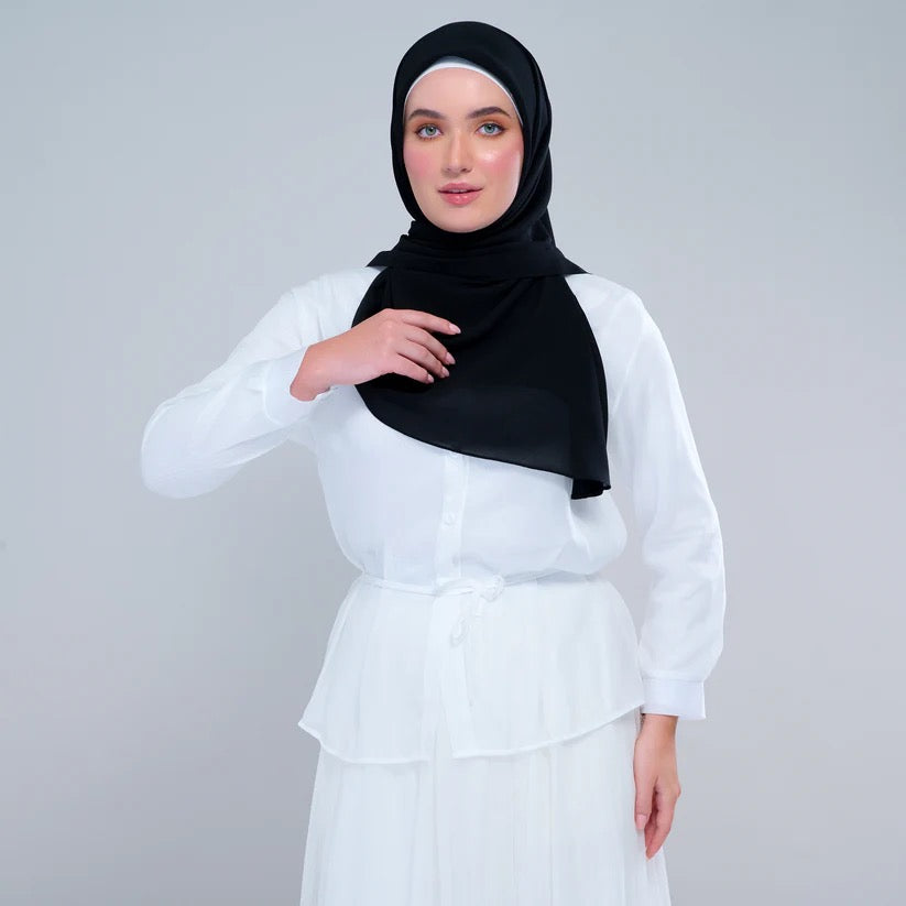 Instant Square Tag n' Go | Cotton Voile in Onyx Black