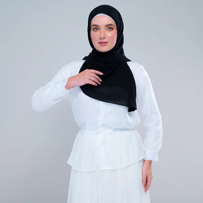 Instant Square Tag n' Go | Cotton Voile in Onyx Black