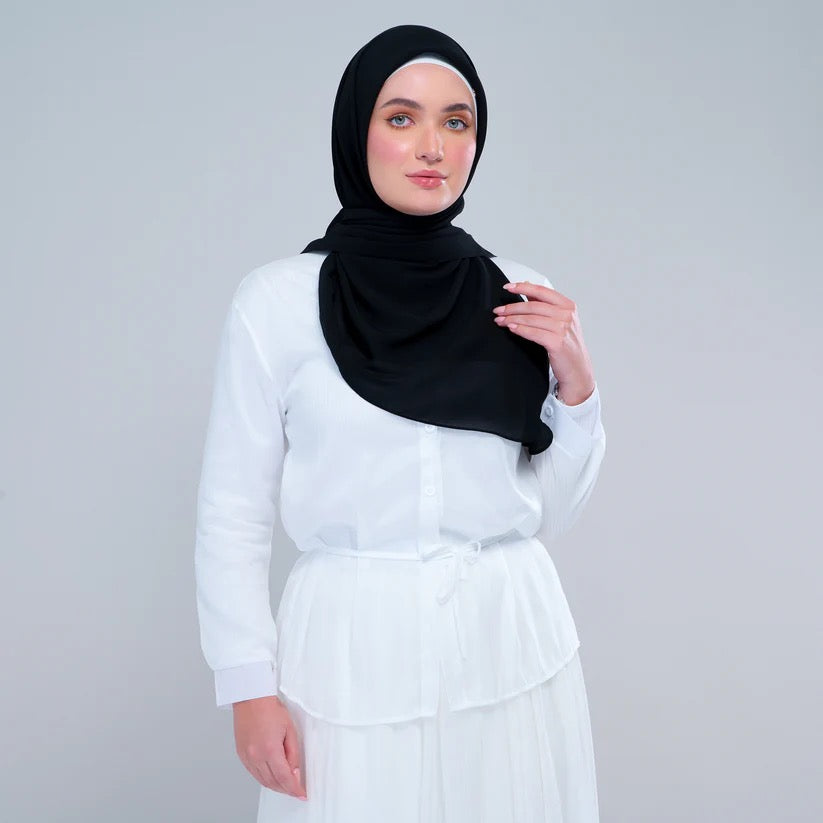 Instant Square Tag n' Go | Cotton Voile in Onyx Black