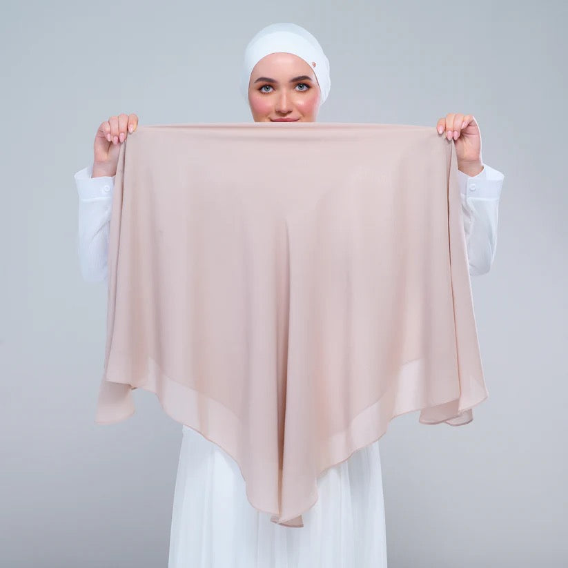 Instant Square Tag n' Go | Cotton Voile in Khaki Taupe
