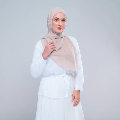 Instant Square Tag n' Go | Cotton Voile in Khaki Taupe