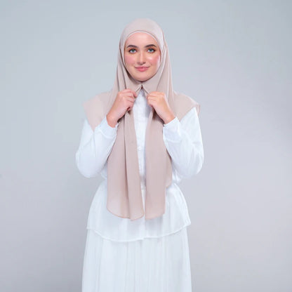 Instant Square Tag n' Go | Cotton Voile in Khaki Taupe