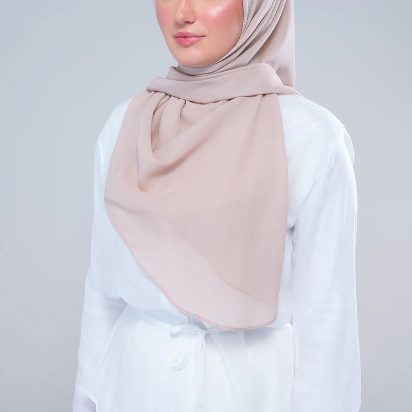 Instant Square Tag n' Go | Cotton Voile in Khaki Taupe
