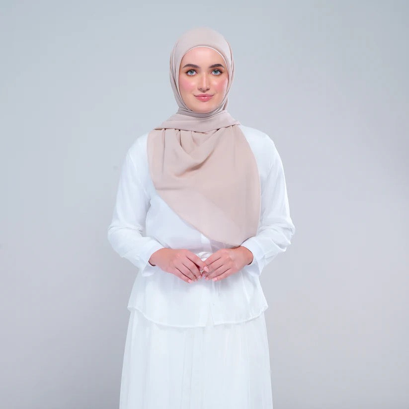Instant Square Tag n' Go | Cotton Voile in Khaki Taupe