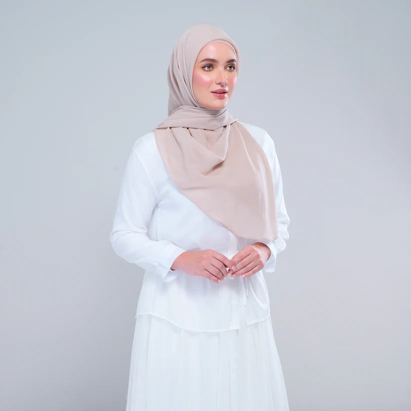 Instant Square Tag n' Go | Cotton Voile in Khaki Taupe