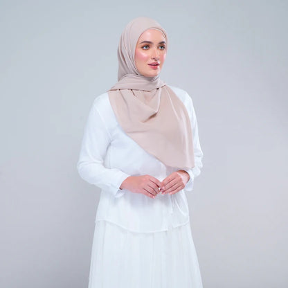 Instant Square Tag n' Go | Cotton Voile in Khaki Taupe