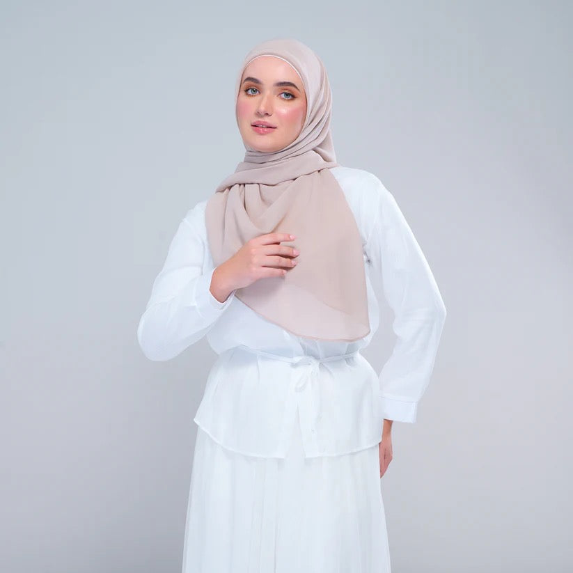 Instant Square Tag n' Go | Cotton Voile in Khaki Taupe