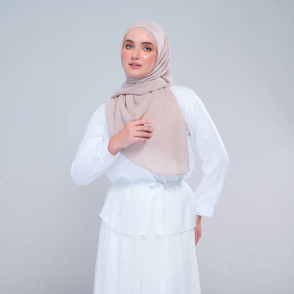 Instant Square Tag n' Go | Cotton Voile in Khaki Taupe