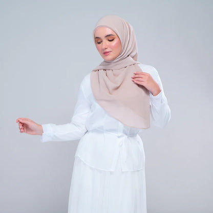 Instant Square Tag n' Go | Cotton Voile in Khaki Taupe