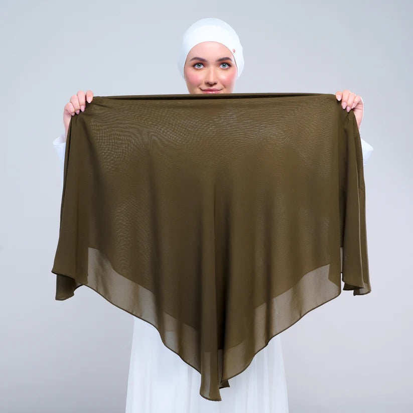Instant Square Tag n' Go | Cotton Voile in Olive