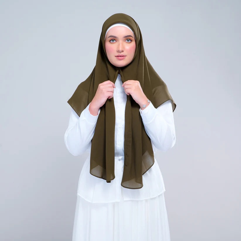 Instant Square Tag n' Go | Cotton Voile in Olive