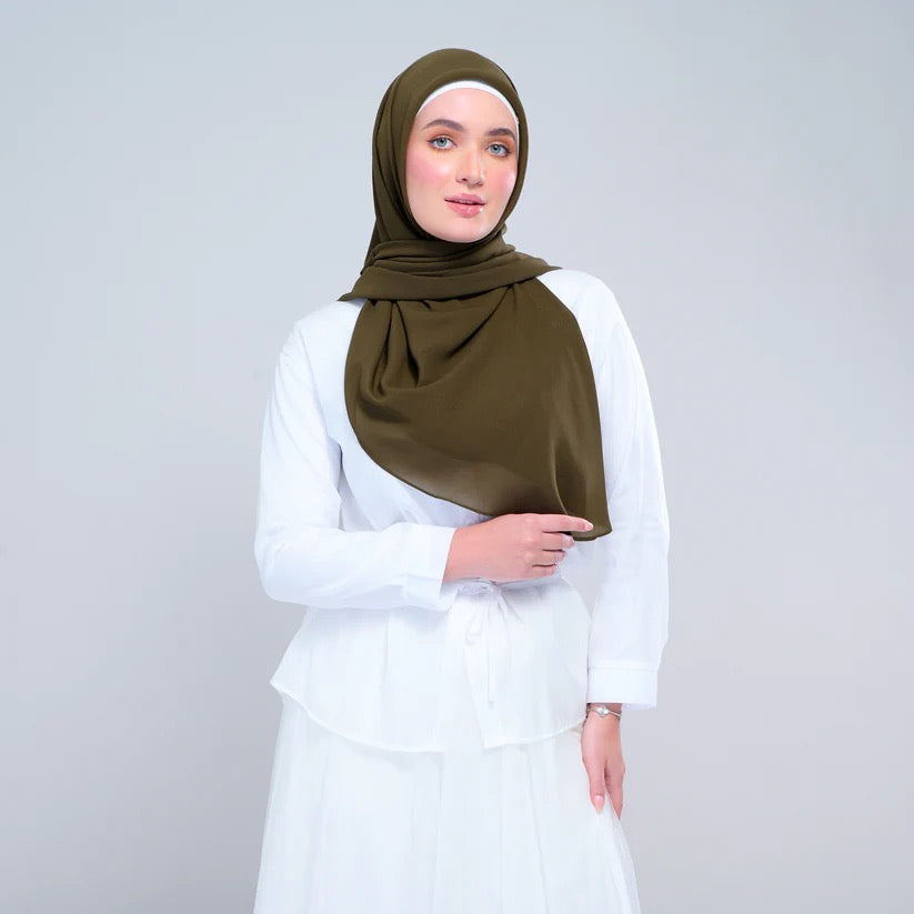 Instant Square Tag n' Go | Cotton Voile in Olive
