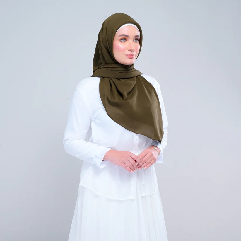 Instant Square Tag n' Go | Cotton Voile in Olive