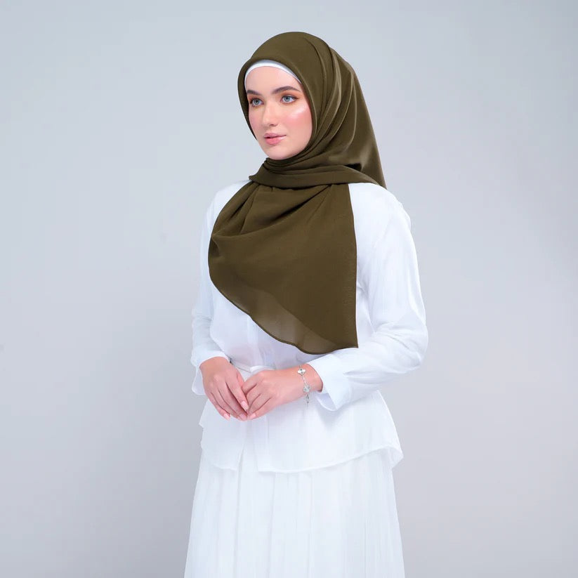 Instant Square Tag n' Go | Cotton Voile in Olive