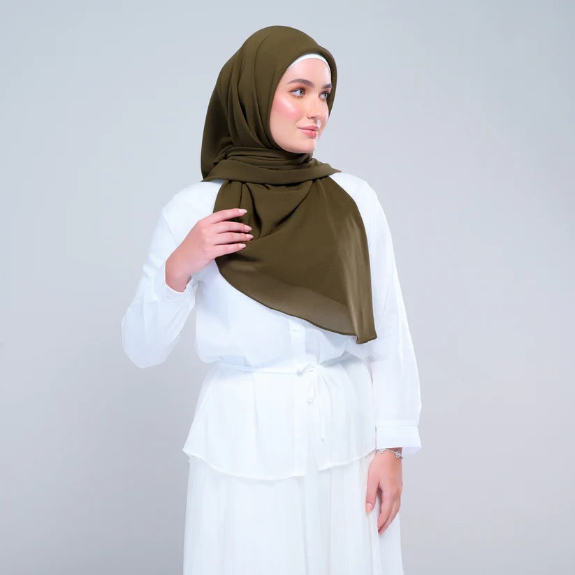Instant Square Tag n' Go | Cotton Voile in Olive