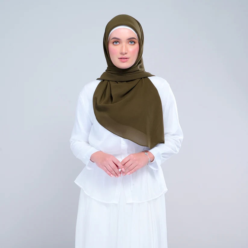 Instant Square Tag n' Go | Cotton Voile in Olive